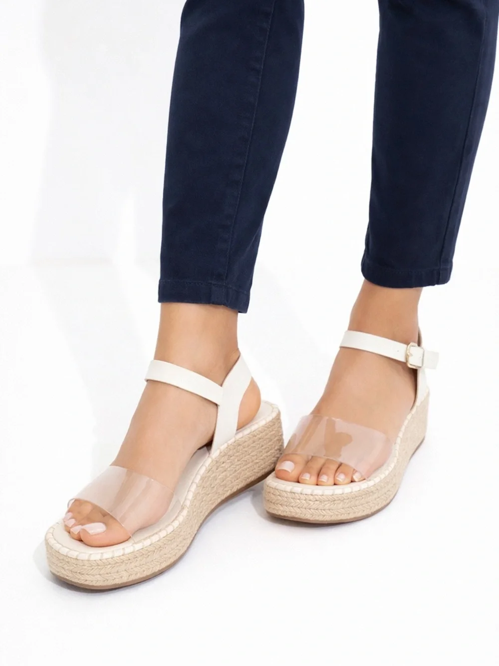 ZARA women beige espadrilles sandals/size 6 - Picture 1 of 14